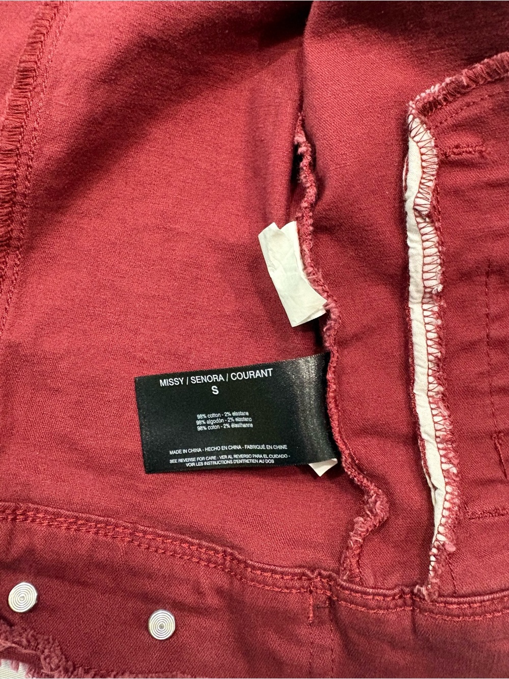 Nine West Raspberry Red Denim Jacket - Picture 4 of 9